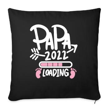Papa 202 loading Tochter - Sofakissenbezug 45 x 45 cm - Schwarz - Vorne