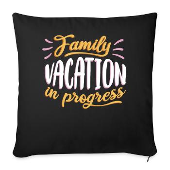 Familienurlaub im Gange Familienurlaub im Gange Ge - Sofakissenbezug 45 x 45 cm - Schwarz - Vorne