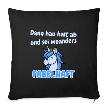 Fabelhafter Abschied - Sofakissenbezug 45 x 45 cm - Schwarz - Vorne