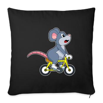 Mouse Bike - Sofa pillowcase 17,3'' x 17,3'' (45 x 45 cm) - black - Front