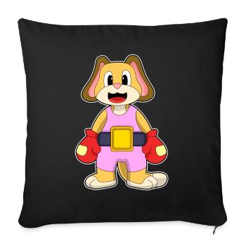Dog Boxer Boxing Gloves Boxing - Sofa pillowcase 17,3'' x 17,3'' (45 x 45 cm) - black - Front