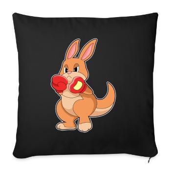 Kangaroo Boxer Boxing Gloves Boxing - Sofa pillowcase 17,3'' x 17,3'' (45 x 45 cm) - black - Front