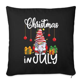 Noël des elfes en juillet - Housse de coussin décorative 45 x 45 cm - noir - Devant