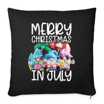 Elves Merry Christmas In July Tropical - Sofa pillowcase 17,3'' x 17,3'' (45 x 45 cm) - black - Front