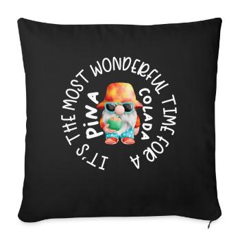 Beach Dwarf Christmas Cocktail Pina - Sofa pillowcase 17,3'' x 17,3'' (45 x 45 cm) - black - Front