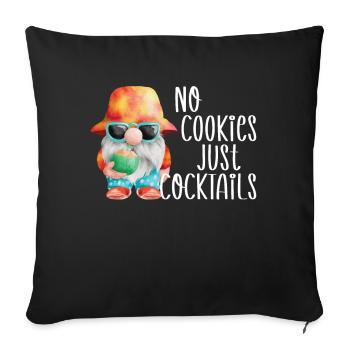 Croisière de Noël Sans Cookies Tropical - Housse de coussin décorative 45 x 45 cm - noir - Devant
