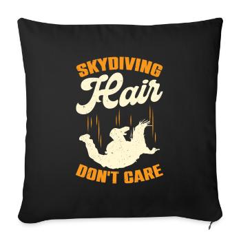 Skydiving Skydiving Skydiver Gift - Sofa pillowcase 17,3'' x 17,3'' (45 x 45 cm) - black - Front