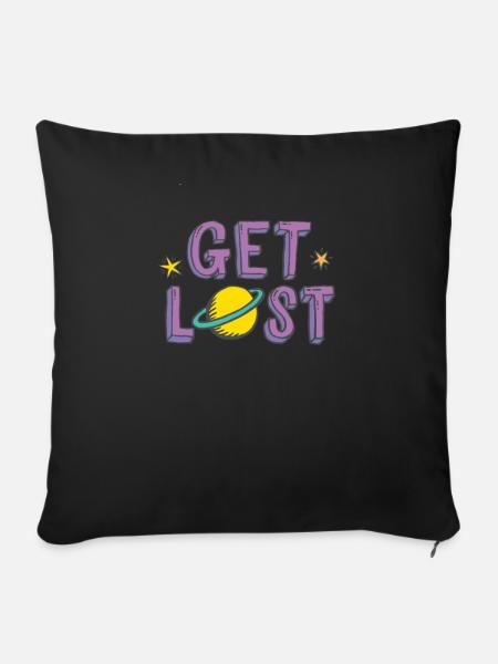 Get Lost - Sofakissenbezug 45 x 45 cm - Schwarz