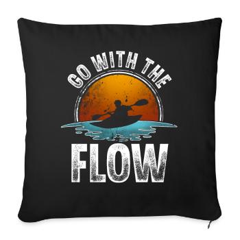 Kayak Kayaker Kayaker - Sofa pillowcase 17,3'' x 17,3'' (45 x 45 cm) - black - Front