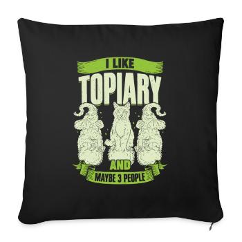 Topiary Topiari Cadeau - Housse de coussin décorative 45 x 45 cm - noir - Devant