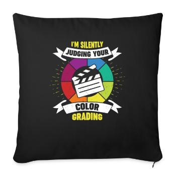 Color Correction Video Editing Movie Editor Gift - Sofa pillowcase 17,3'' x 17,3'' (45 x 45 cm) - black - Front