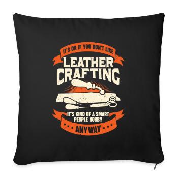 Leather Processing Hobby Leather Craft Gift - Sofa pillowcase 17,3'' x 17,3'' (45 x 45 cm) - black - Front