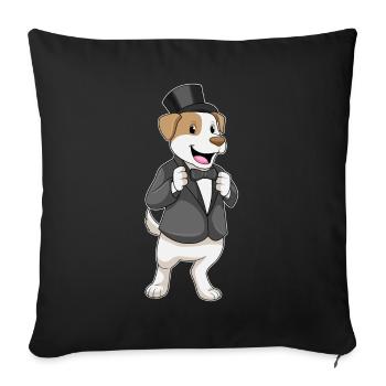 Dog Groom Jacket Wedding - Sofa pillowcase 17,3'' x 17,3'' (45 x 45 cm) - black - Front