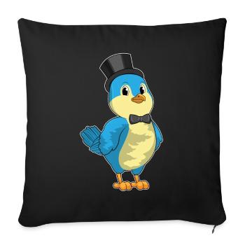 Bird Groom Top Hat Wedding - Sofa pillowcase 17,3'' x 17,3'' (45 x 45 cm) - black - Front