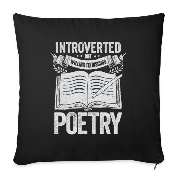 Poésie Slam Poésie Poésie Poète Poète Cadeau - Housse de coussin décorative 45 x 45 cm - noir - Devant