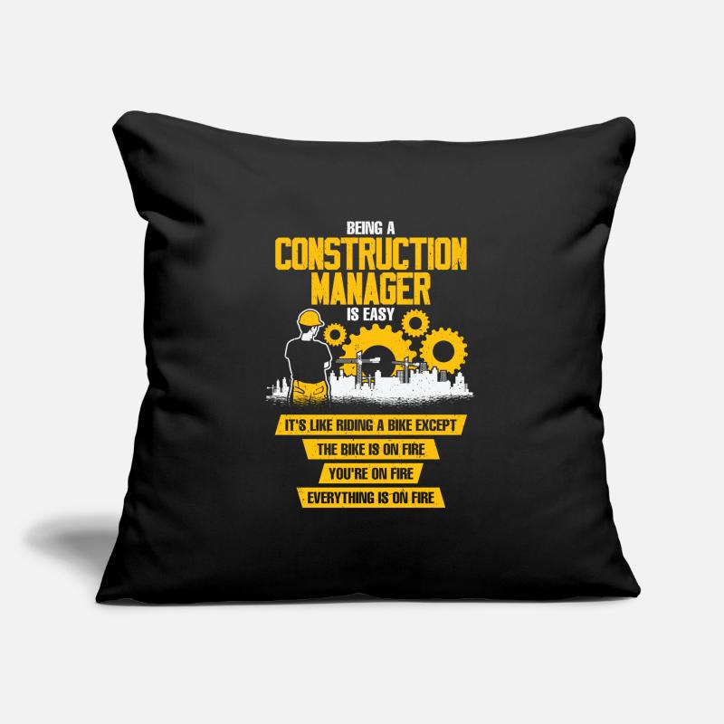 Construction Site Profession Construction Manager Construction Manager Gift Sofa pillowcase 17,3'' x 17,3'' (45 x 45 cm)