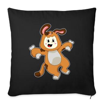 Dog Bunny Ears - Sofa pillowcase 17,3'' x 17,3'' (45 x 45 cm) - black - Front