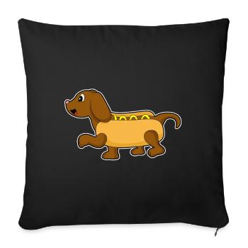 Hot-dog - Housse de coussin décorative 45 x 45 cm - noir - Devant