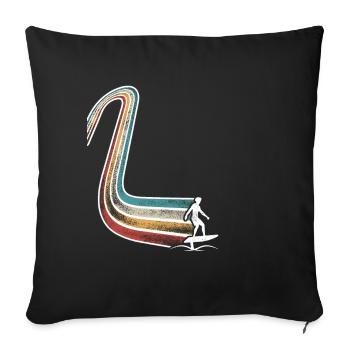 Hydrofoil Surfing Surf Surfer Hydrofoil Surfen - Sofa pillowcase 17,3'' x 17,3'' (45 x 45 cm) - black - Front