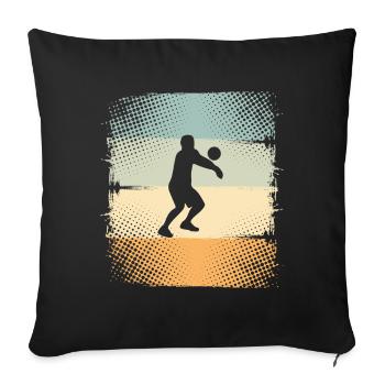 Volley-ball - Housse de coussin décorative 45 x 45 cm - noir - Devant