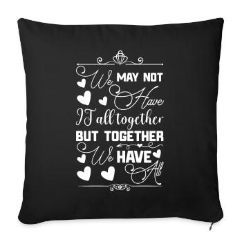 Réunion de famille Nous n’avons peut-être pas tout - Housse de coussin décorative 45 x 45 cm - noir - Devant