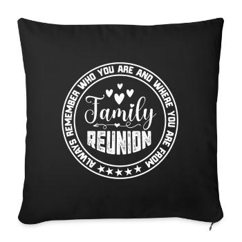 Family Reunion A family that prays together - Sofa pillowcase 17,3'' x 17,3'' (45 x 45 cm) - black - Front