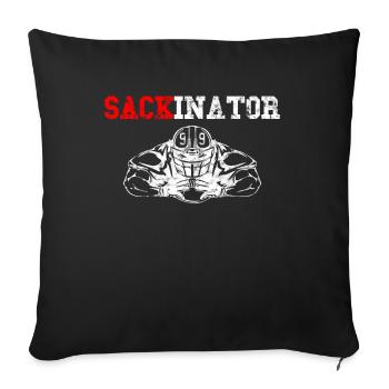 Sackinator - Housse de coussin décorative 45 x 45 cm - noir - Devant