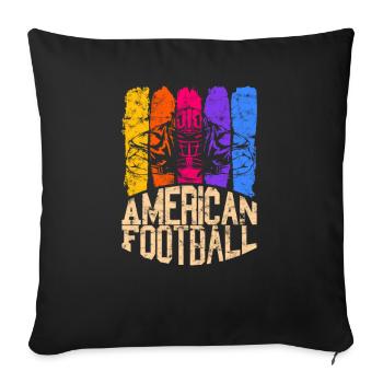 American Football Colour Sackinator - Sofakissenbezug 45 x 45 cm - Schwarz - Vorne