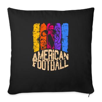 American Football Colour Widereceiver - Sofa pillowcase 17,3'' x 17,3'' (45 x 45 cm) - black - Front