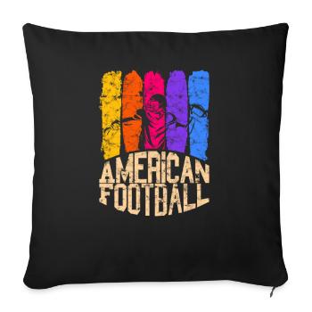 American Football Colour Quarterback - Sofa pillowcase 17,3'' x 17,3'' (45 x 45 cm) - black - Front