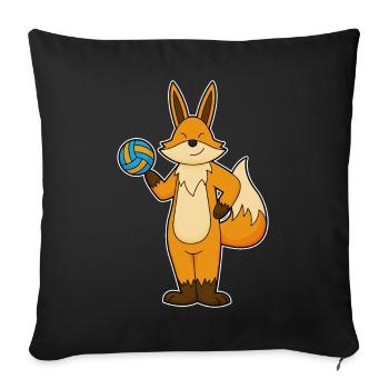 Fox Volleyball Player Volleyball - Sofa pillowcase 17,3'' x 17,3'' (45 x 45 cm) - black - Front