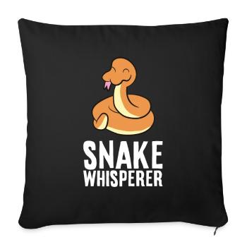 Snake Whisperer Drôle d’amant de serpent - Housse de coussin décorative 45 x 45 cm - noir - Devant