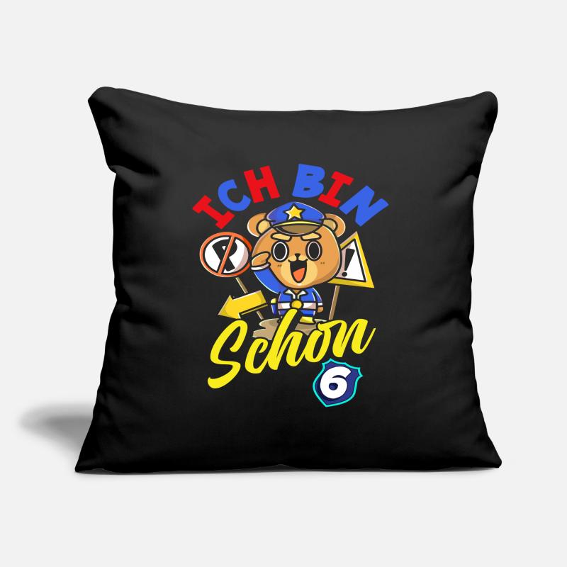 Polizei 6. Geburtstag Jungs Mädchen Geschenk Sofakissenbezug 45 x 45 cm