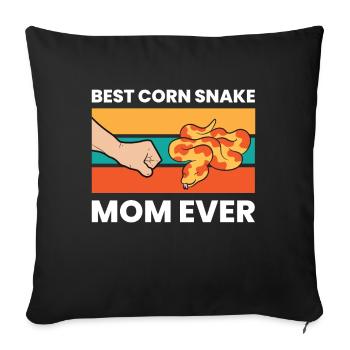 Corn Snake Pet Mom Best Corn Snake Mom Ever - Sofa pillowcase 17,3'' x 17,3'' (45 x 45 cm) - black - Front