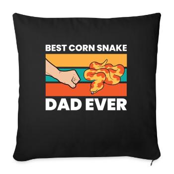 Corn Snake Pet Dad Best Corn Snake Dad Ever - Sofa pillowcase 17,3'' x 17,3'' (45 x 45 cm) - black - Front