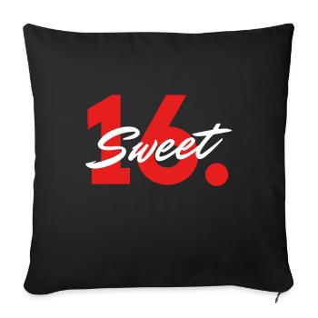 Sweet 16th - The 16th Birthday Birthday Party - Sofa pillowcase 17,3'' x 17,3'' (45 x 45 cm) - black - Front