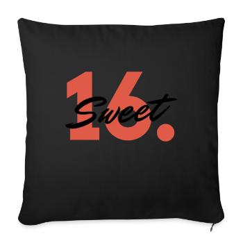 Sweet 16th - The 16th Birthday Birthday Party - Sofa pillowcase 17,3'' x 17,3'' (45 x 45 cm) - black - Front