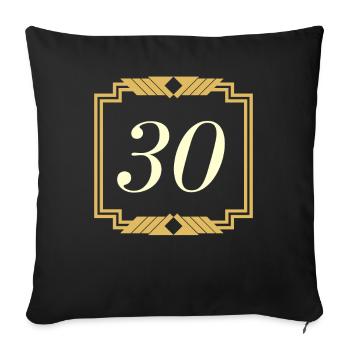 Dicton du 30e anniversaire - Fête des 30 ans - Housse de coussin décorative 45 x 45 cm - noir - Devant