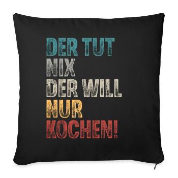Koch - Sofakissenbezug 45 x 45 cm - Schwarz - Vorne