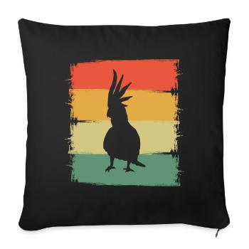 Cockatoo - Sofa pillowcase 17,3'' x 17,3'' (45 x 45 cm) - black - Front
