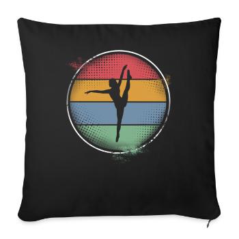 Ballett Balerina - Sofakissenbezug 45 x 45 cm - Schwarz - Vorne
