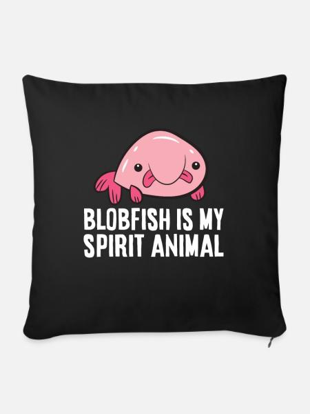Blobfish on sielueläimeni Blobfish - Pudebetræk 45 x 45 cm - sort