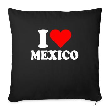 J’aime le Mexique J’aime le Mexique Cinco De Mayo Les Mexicains - Housse de coussin décorative 45 x 45 cm - noir - Devant