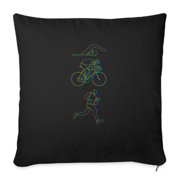 Triathlon Trippy Hamsa - Sofakissenbezug 45 x 45 cm - Schwarz - Vorne