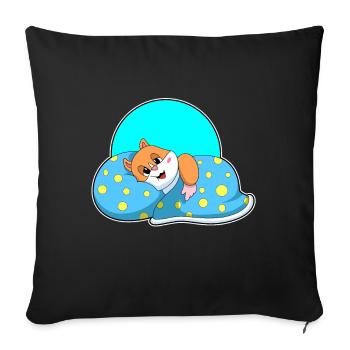 Couverture de couchage pour hamster - Housse de coussin décorative 45 x 45 cm - noir - Devant