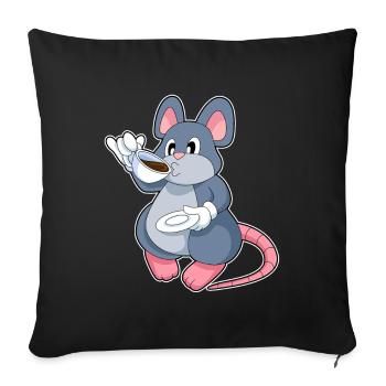 Mouse Coffee Mug - Sofa pillowcase 17,3'' x 17,3'' (45 x 45 cm) - black - Front