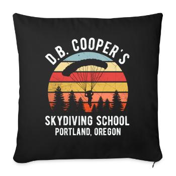 DB Coopers Skydiving School Portland Oregon - Sofa pillowcase 17,3'' x 17,3'' (45 x 45 cm) - black - Front