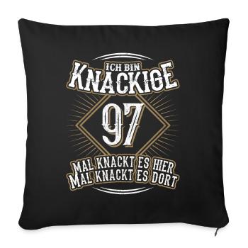 97. Geburtstag Lustig Geschenk - Sofakissenbezug 45 x 45 cm - Schwarz - Vorne