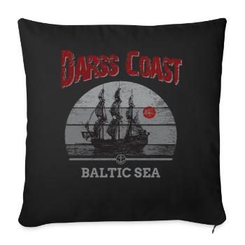 DarssCoast - Baltic Sea Sailor - Sofakissenbezug 45 x 45 cm - Schwarz - Vorne