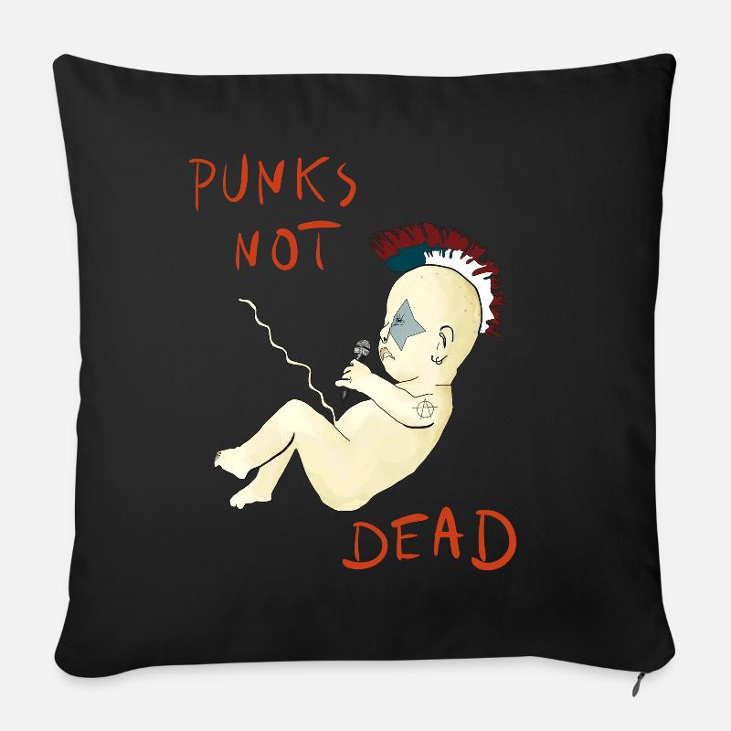 Punks Not Dead - Sofakissenbezug 45 x 45 cm - Schwarz